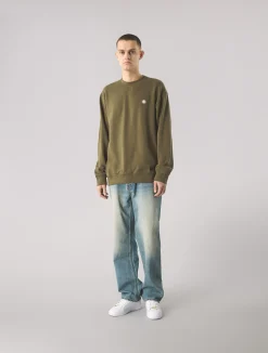 Pretty Green Standards Crew Sweat Khaki Shop
