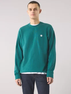 Pretty Green Standards Crew Sweat Teal Clearance
