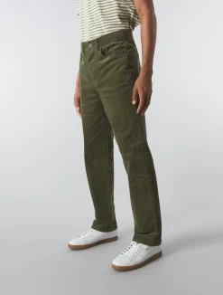 Pretty Green Straight Fit Cords Khaki Discount