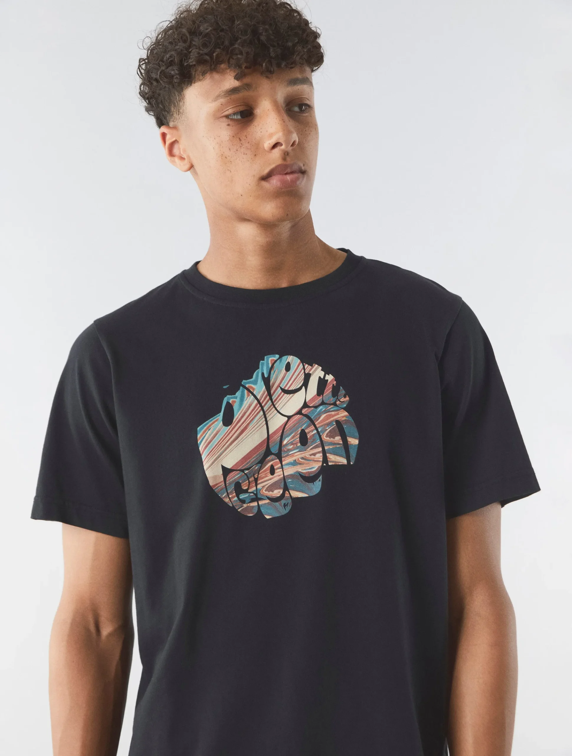 Pretty Green Sundown Logo T-shirt Black Online