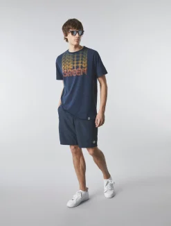 Pretty Green Text Fade T-shirt Navy New