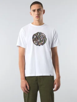 Pretty Green 15th Anniversary Paisley Logo T-shirt White Online