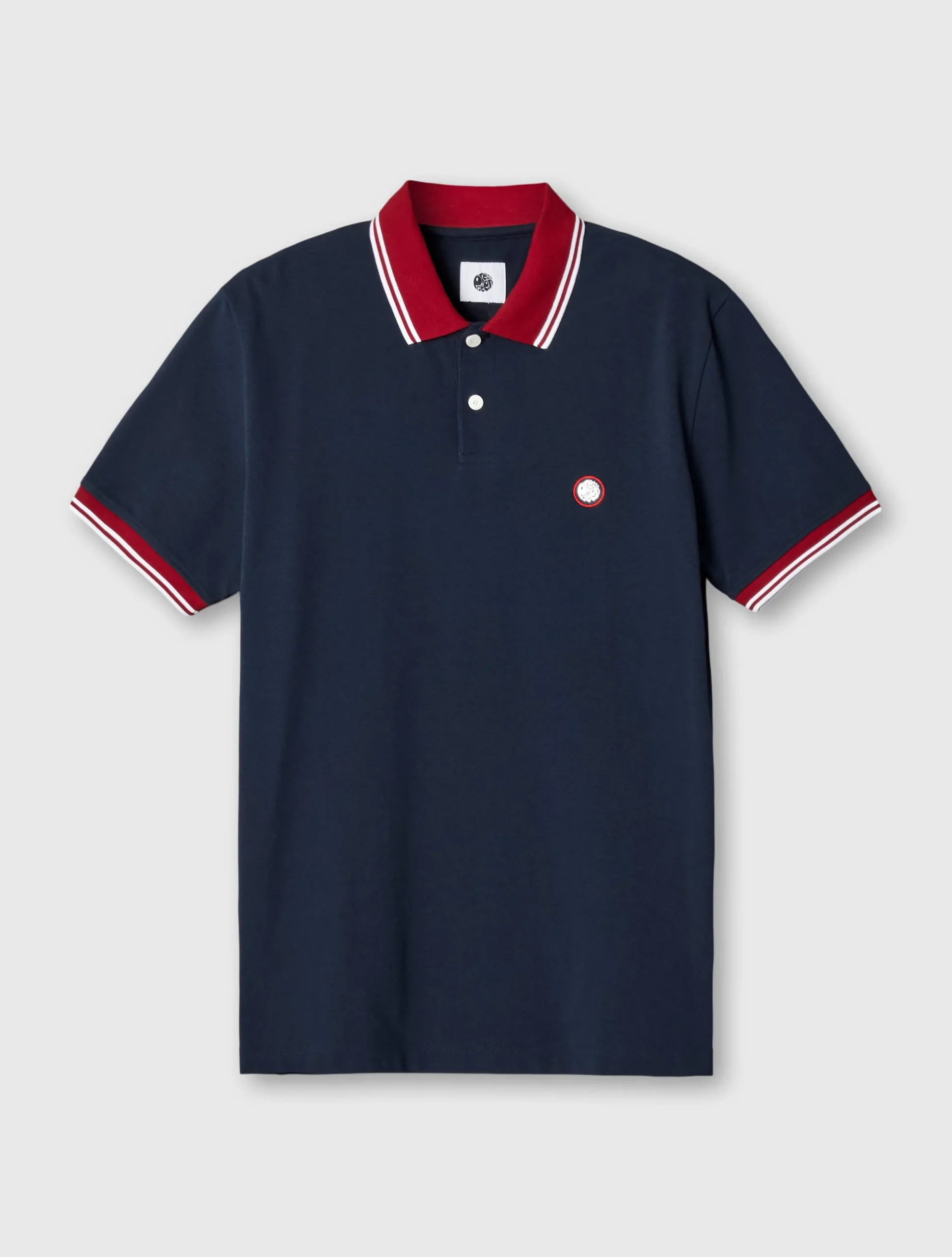 Pretty Green Tilby Contrast Collar Polo Navy Clearance