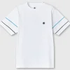 Pretty Green Tilby Sleeve Stripe T-shirt White Cheap