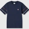 Pretty Green Tilby Sleeve Stripe T-shirt Navy Best