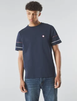 Pretty Green Tilby Sleeve Stripe T-shirt Navy Best
