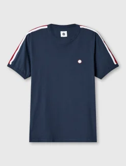 Pretty Green Tilby Tape T-shirt Navy Cheap