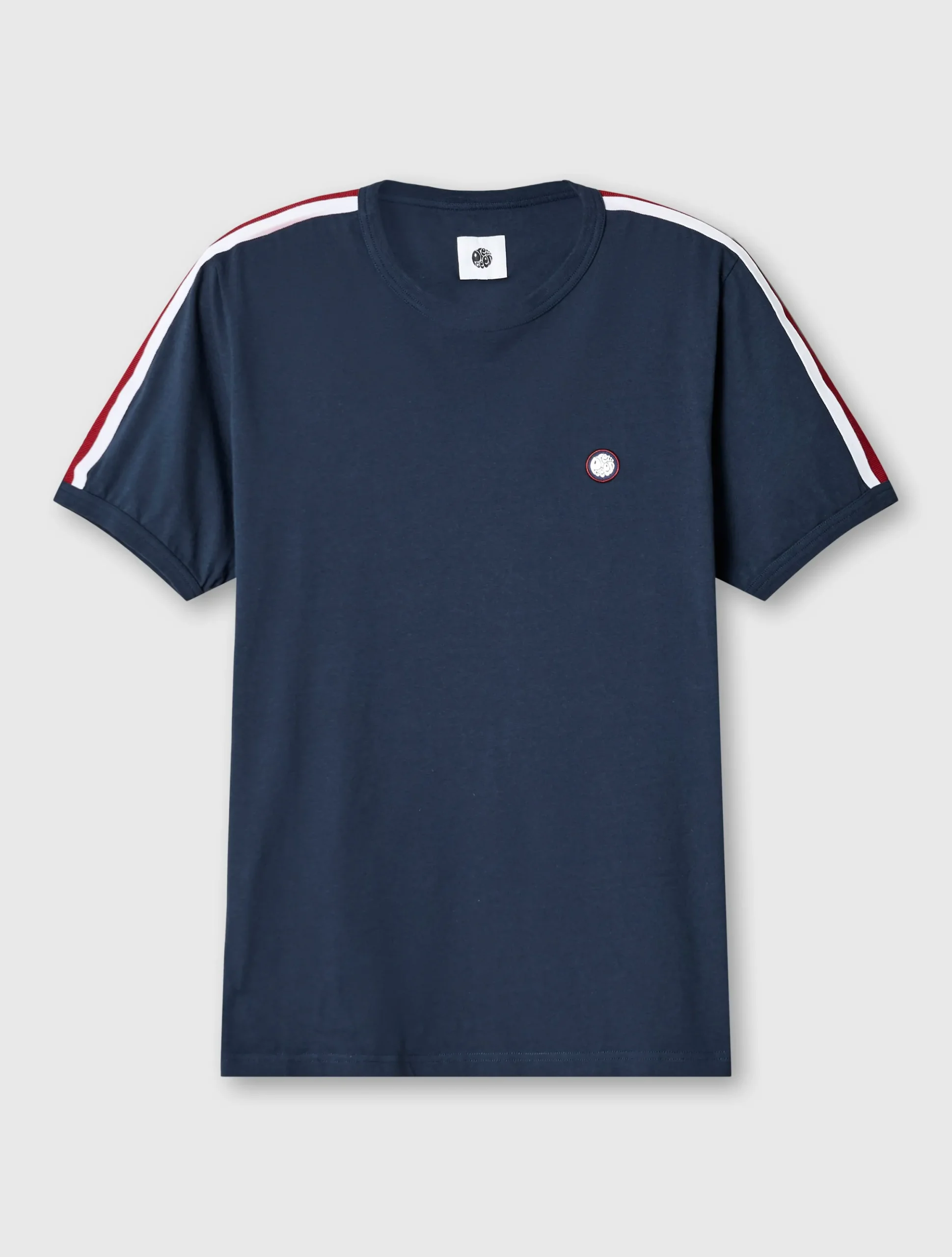 Pretty Green Tilby Tape T-shirt Navy Cheap