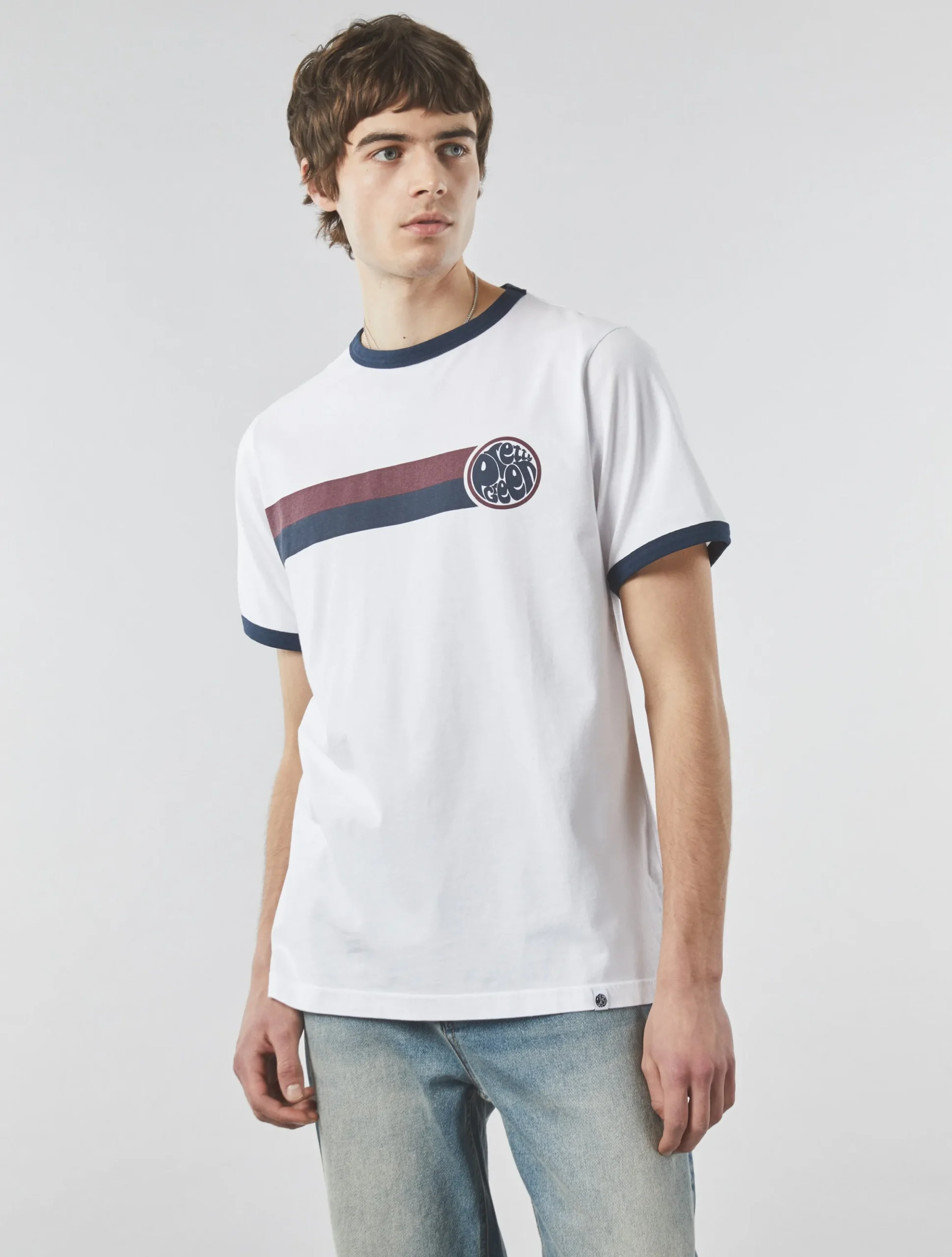Pretty Green Timor T-Shirt White Outlet