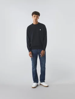 Pretty Green Tipped Knit Jumper Black Online