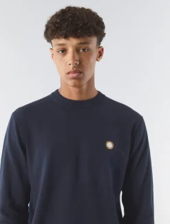 Pretty Green Tipped Knit Jumper Navy Discount
