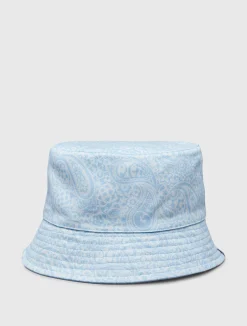 Pretty Green Tonal Paisley Reversible Bucket Hat LightBlue Discount