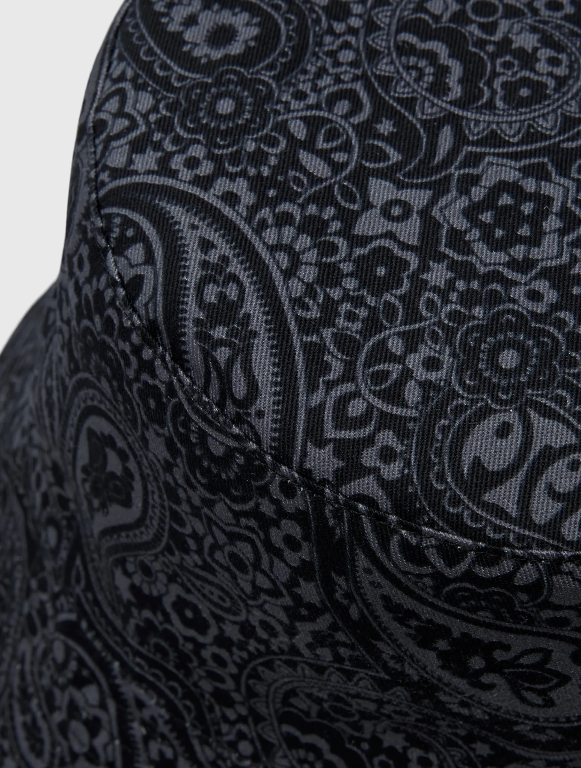 Pretty Green Tonal Paisley Reversible Bucket Hat Black Cheap