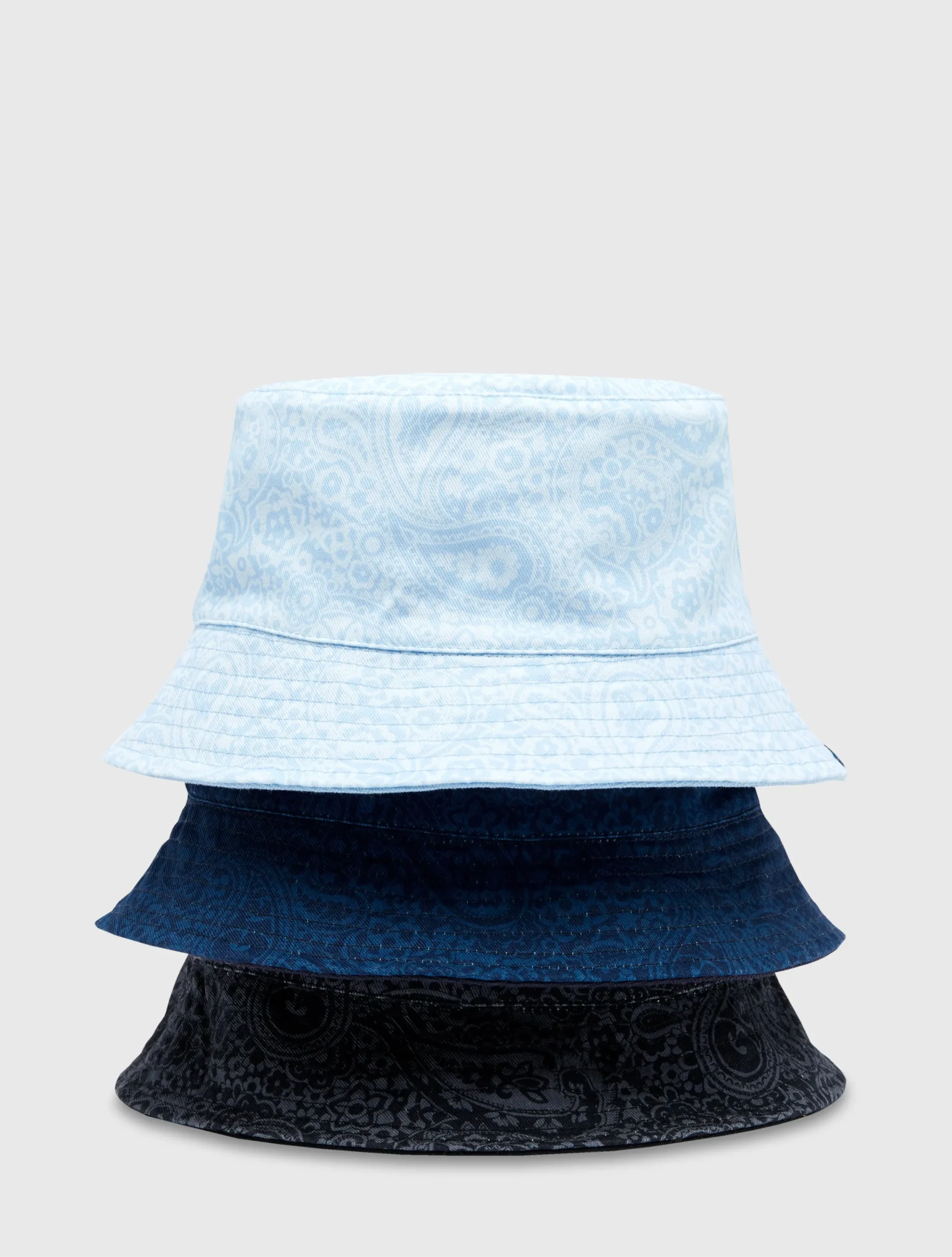 Pretty Green Tonal Paisley Reversible Bucket Hat Black Cheap