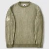 Pretty Green Travis Colourblock Jumper Khaki Fashion