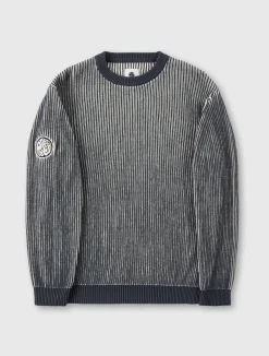 Pretty Green Travis Colourblock Jumper Navy Best