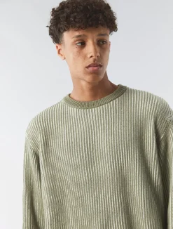 Pretty Green Travis Colourblock Jumper Khaki Fashion