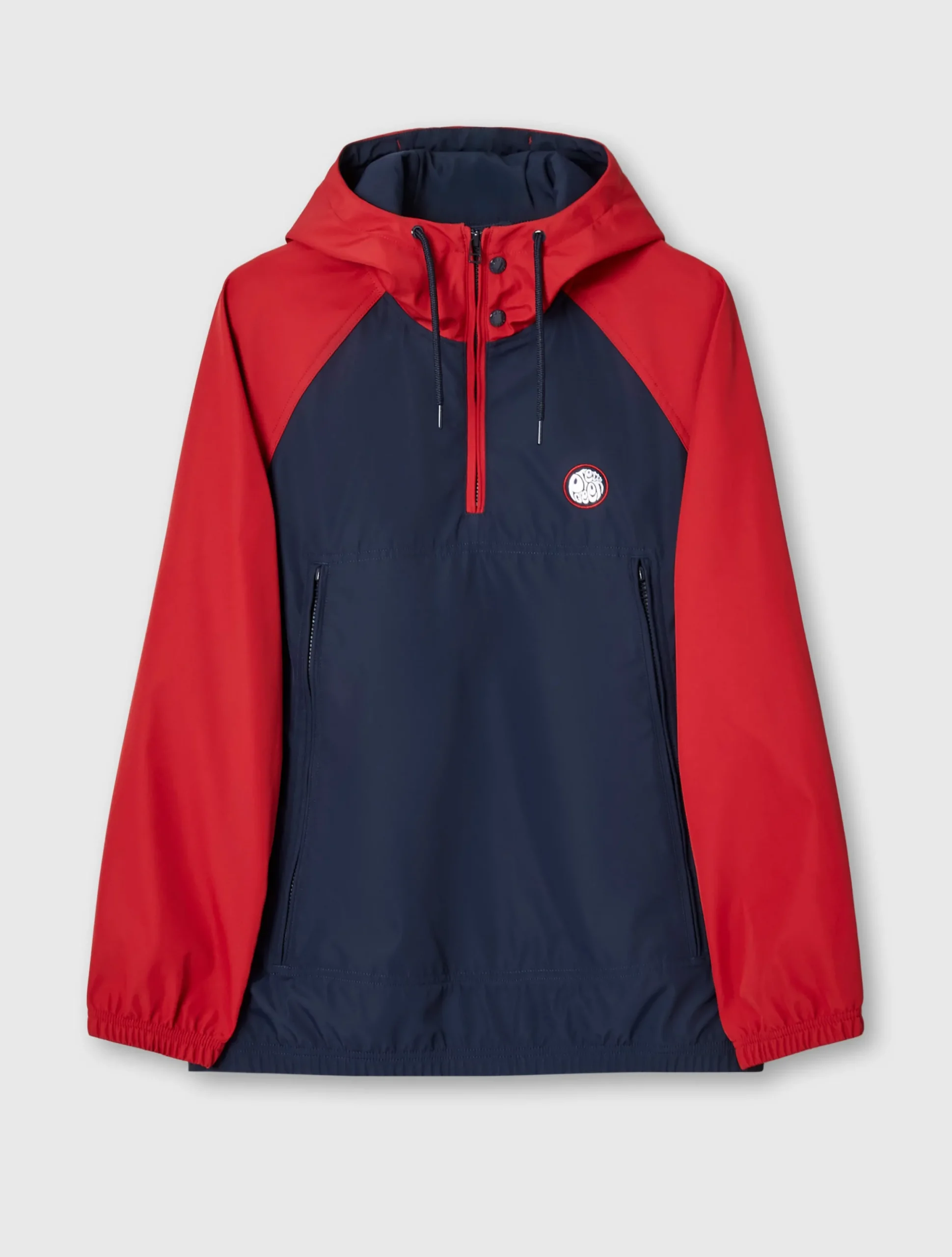 Pretty Green Travis Colourblock Overhead Jacket Navy New