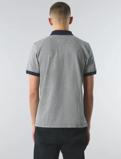 Pretty Green Travis Jacquard Polo Navy Hot