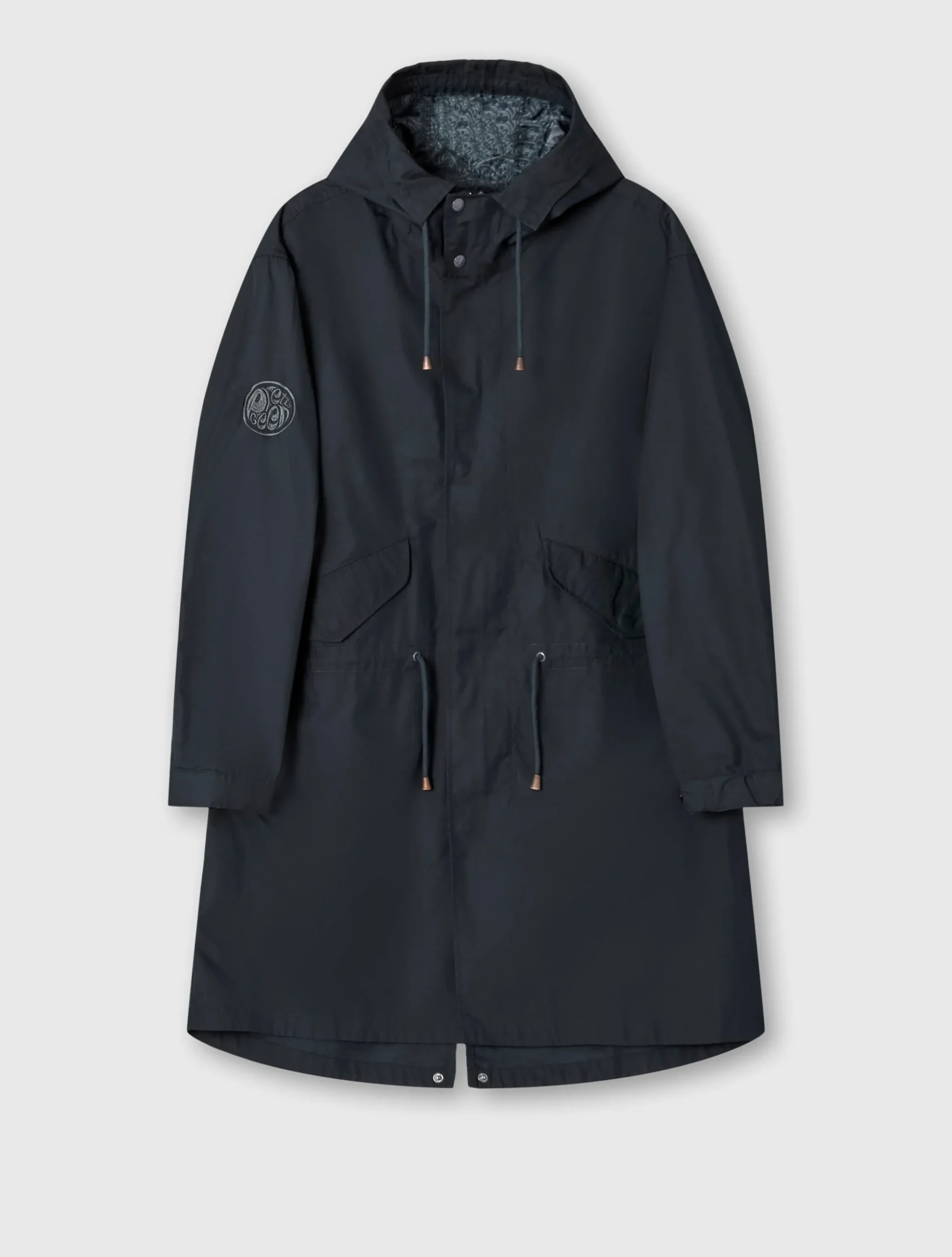 Pretty Green Walker Oversized Parka Black New