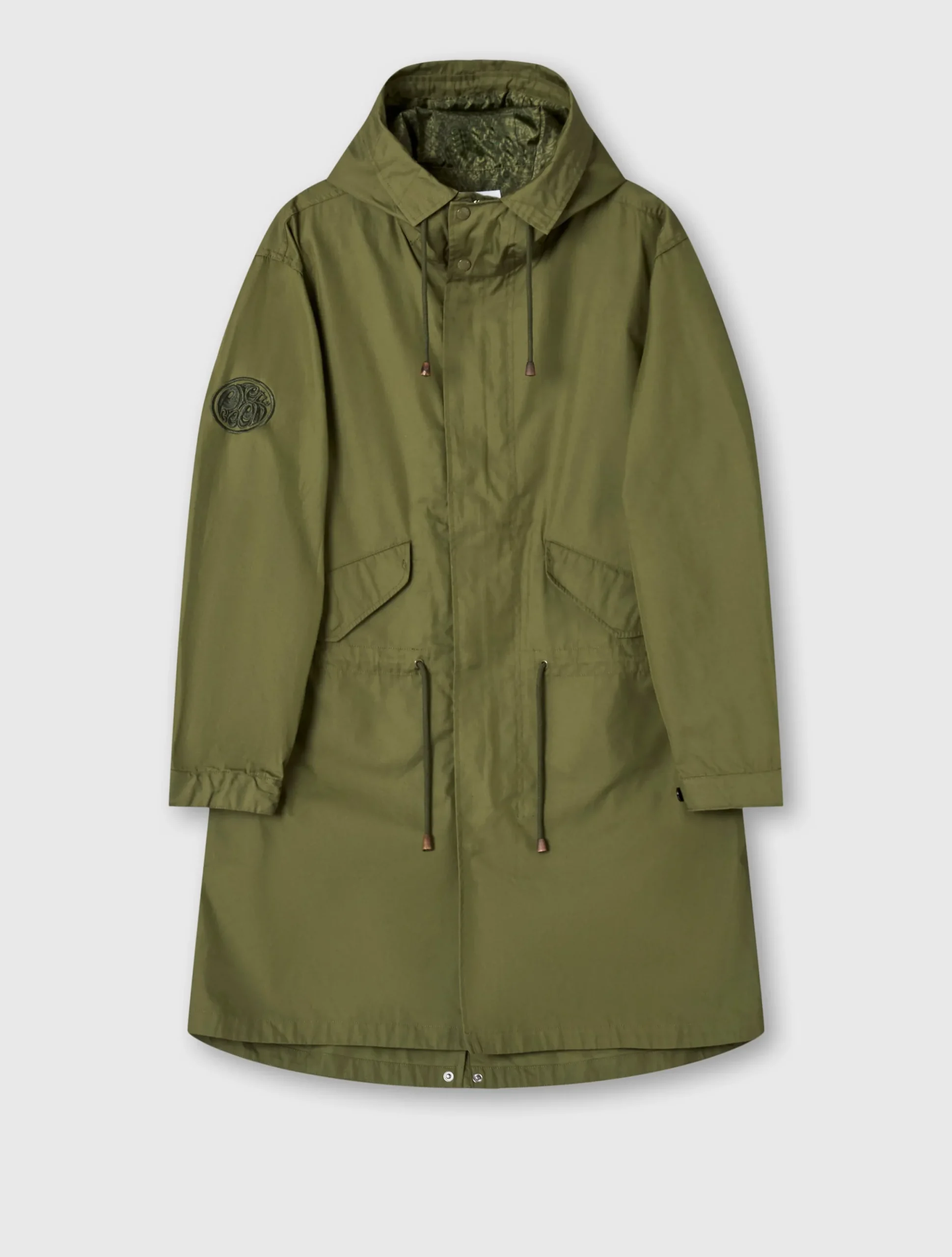 Pretty Green Walker Oversized Parka Khaki Sale