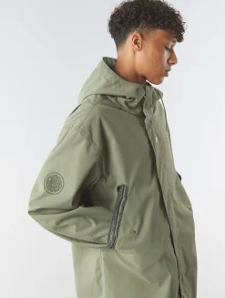 Pretty Green Whiteley Seam Sealed Parka Khaki Best Sale