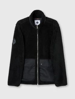Pretty Green Wonderwall Borg Jacket Black Best Sale