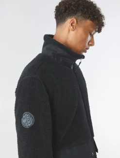 Pretty Green Wonderwall Borg Jacket Black Best Sale