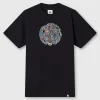 Pretty Green Wonderwall Paisley Logo T-shirt Black Store