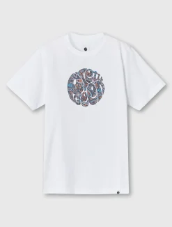 Pretty Green Wonderwall Paisley Logo T-shirt White Fashion
