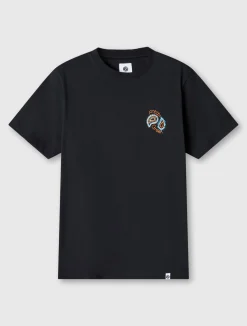 Pretty Green Wonderwall Paisley Motif T-shirt Black Discount