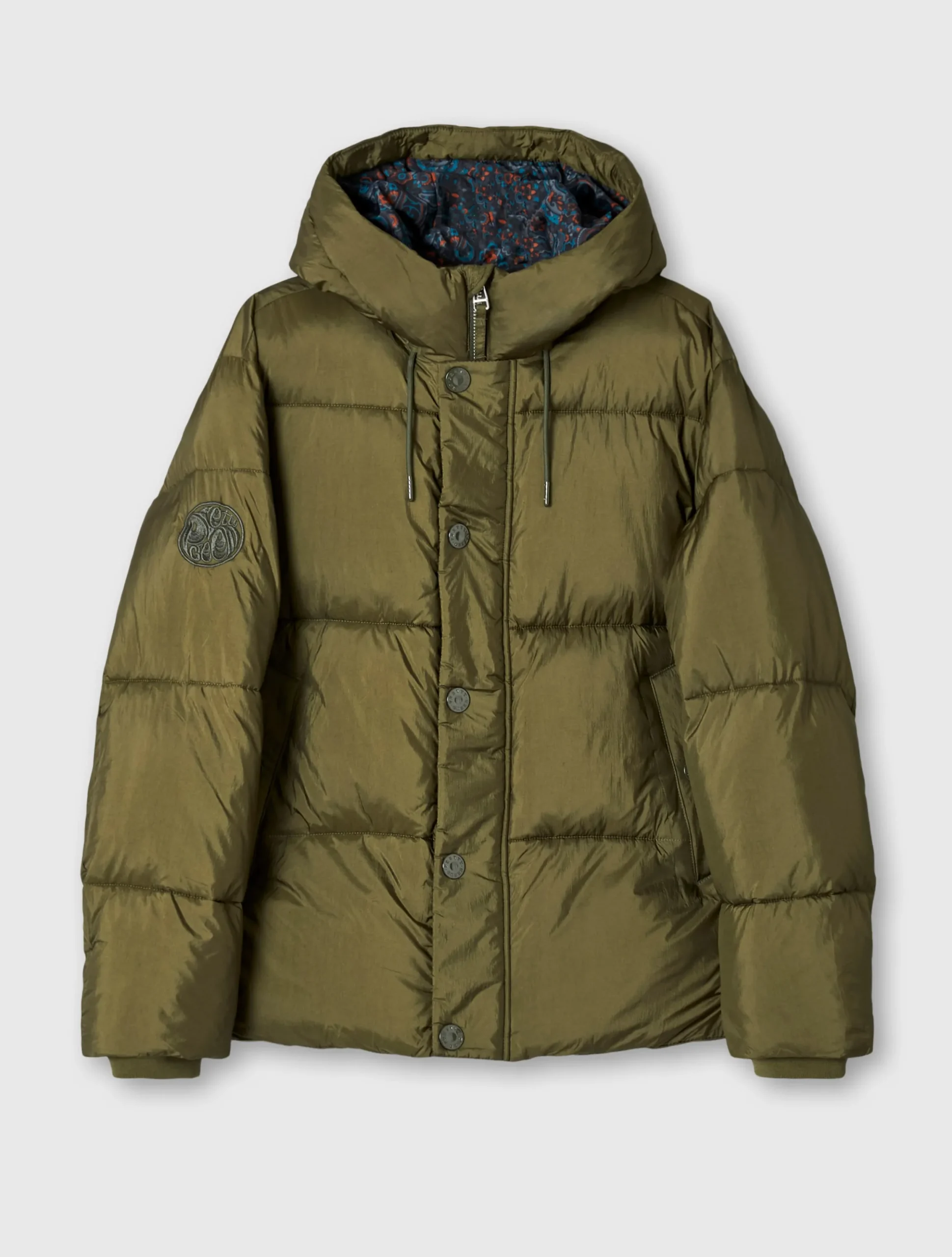 Pretty Green Wonderwall Puffer Khaki Best Sale