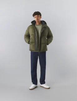 Pretty Green Wonderwall Puffer Khaki Best Sale