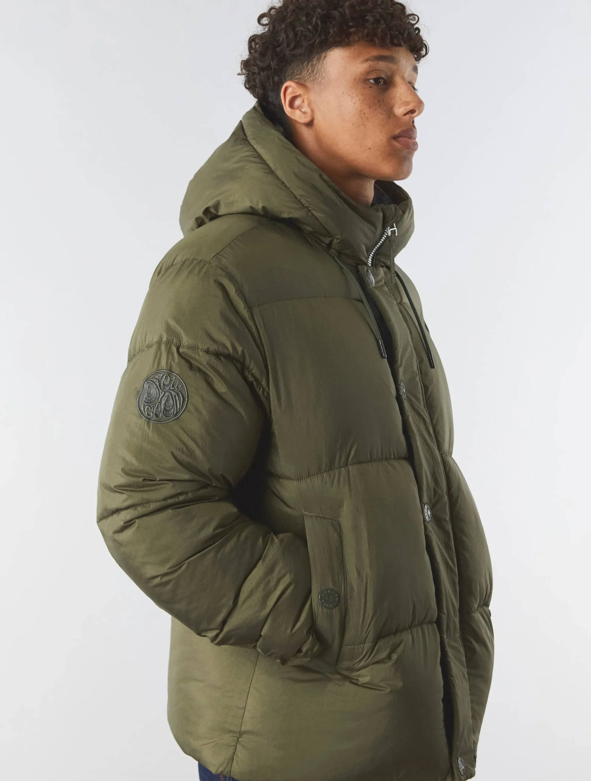 Pretty Green Wonderwall Puffer Khaki Best Sale