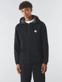 Pretty Green Wonderwall Zip Up Hoody Black Flash Sale